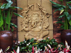 Sculpture creaesa focal ponit a resting point for the eyes.